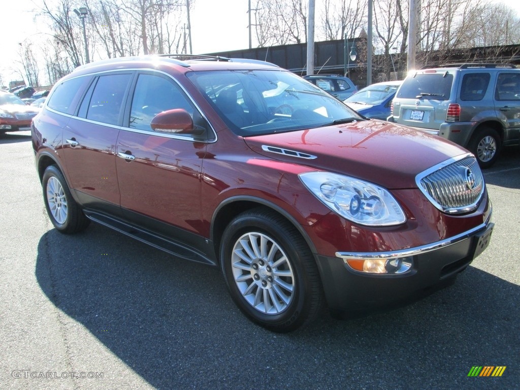 2009 Enclave CXL AWD - Dark Crimson Metallic / Ebony Black/Ebony photo #4