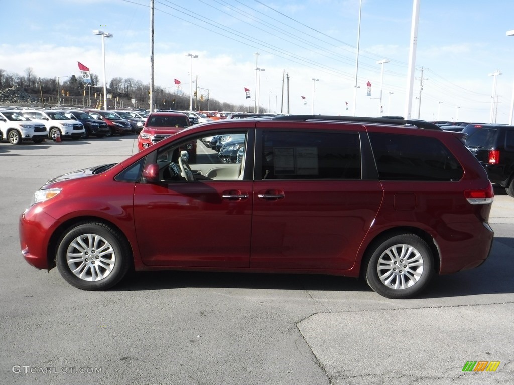 2012 Sienna XLE - Salsa Red Pearl / Bisque photo #6