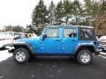 2016 Hydro Blue Pearl Jeep Wrangler Unlimited Sport 4x4  photo #3