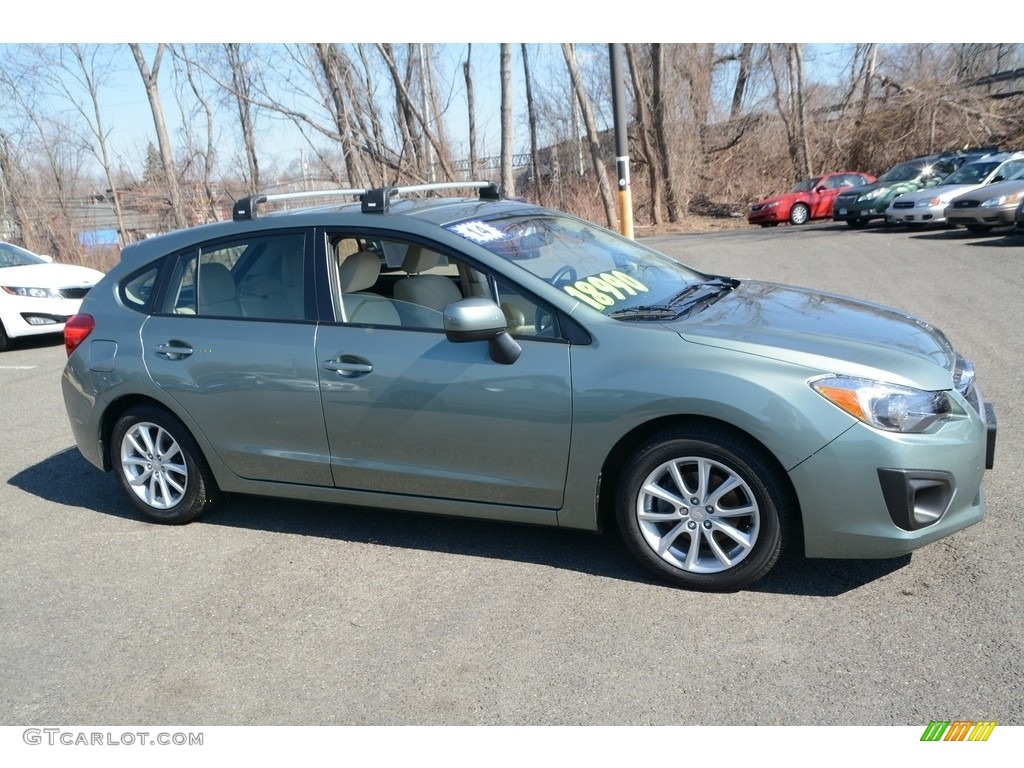 Jasmine Green Metallic 2014 Subaru Impreza 2.0i Premium 5 Door Exterior Photo #111643382