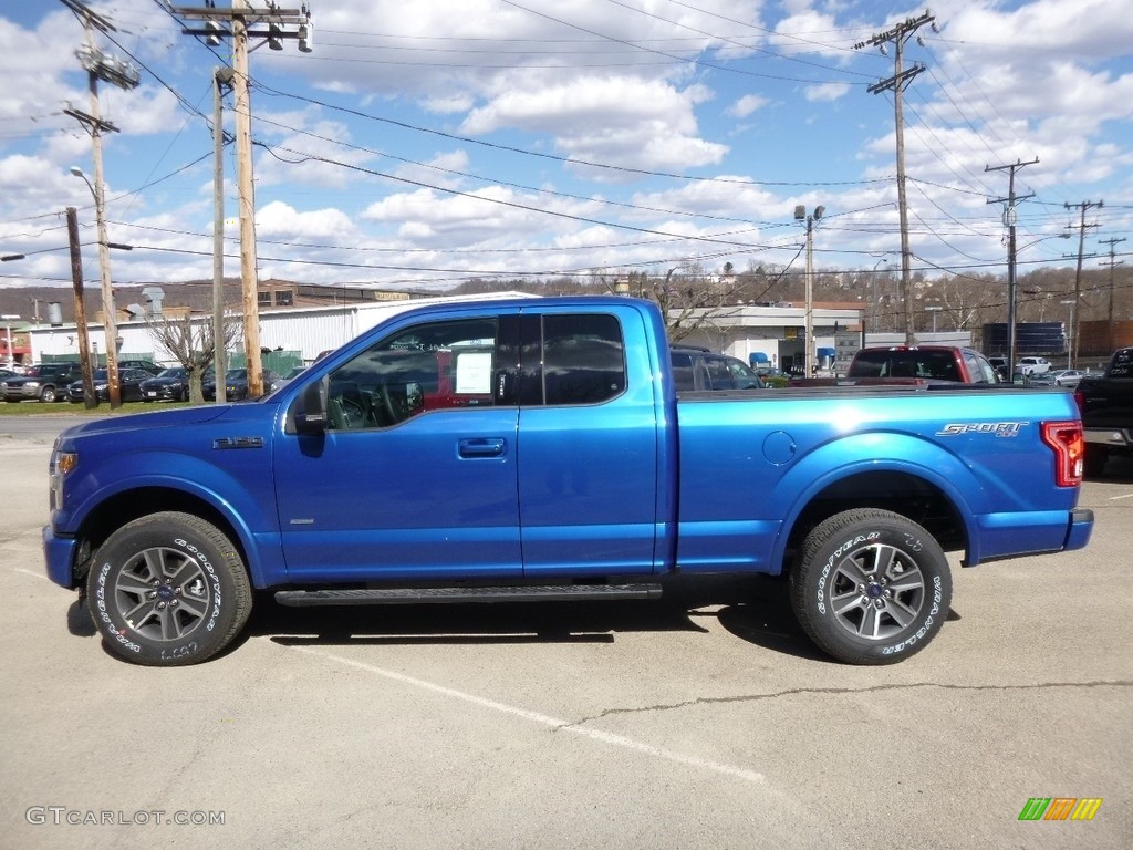 2016 F150 XLT SuperCab 4x4 - Blue Flame / Black photo #6