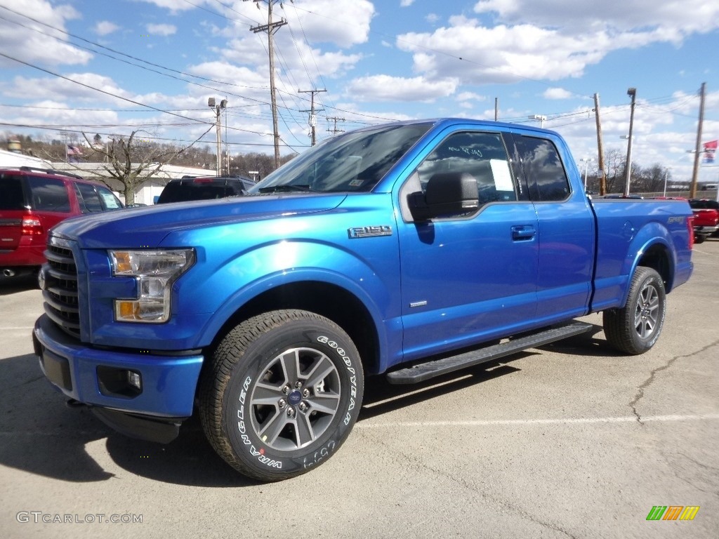 2016 F150 XLT SuperCab 4x4 - Blue Flame / Black photo #7