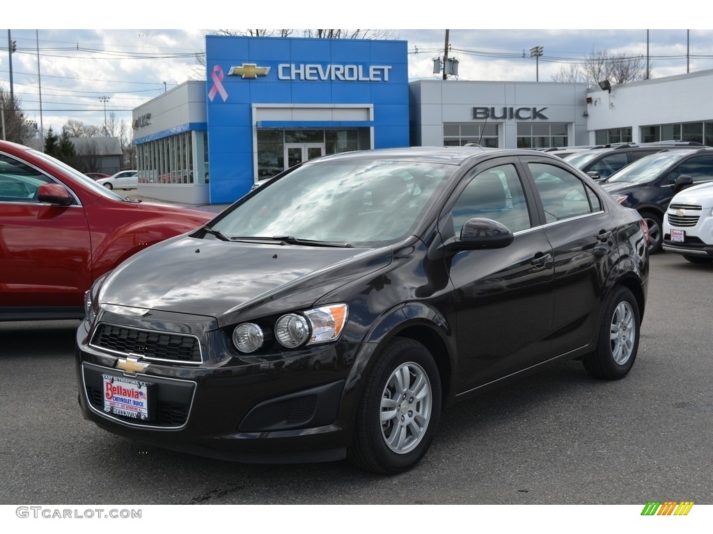 2015 Sonic LT Sedan - Mocha Bronze Metallic / Jet Black/Dark Titanium photo #1