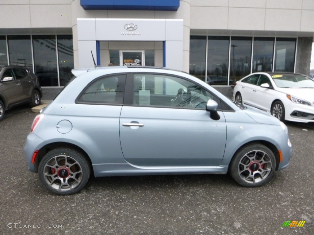 Luce Blu (Light Blue) 2013 Fiat 500 Sport Exterior Photo #111654005