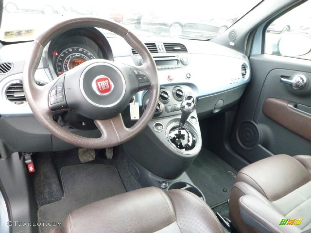 Sport Marrone/Grigio/Nero (Brown/Gray/Black) Interior 2013 Fiat 500 Sport Photo #111654353
