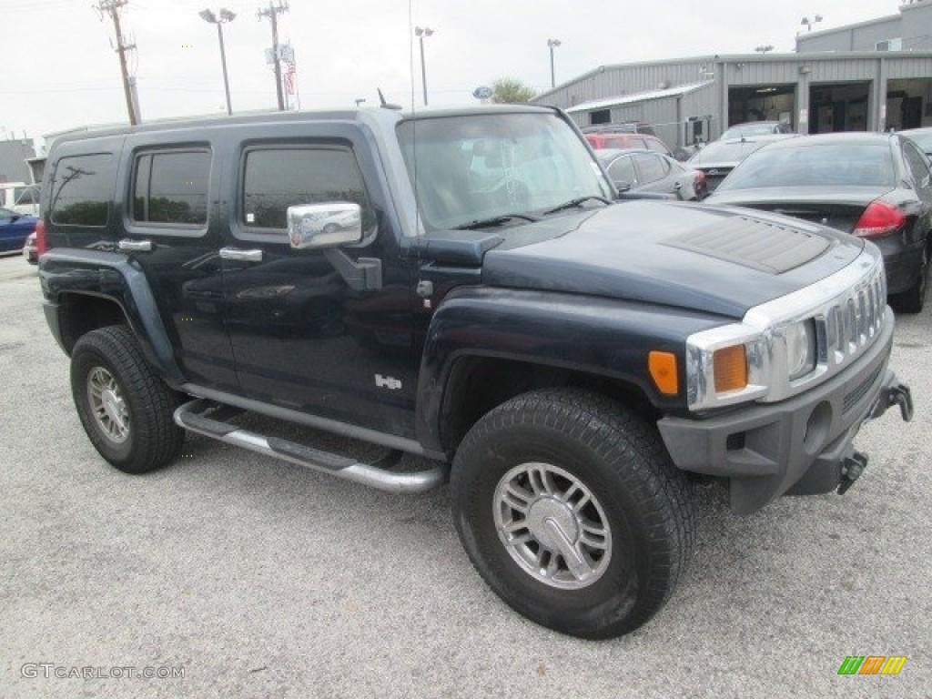 2007 H3  - Midnight Blue Metallic / Ebony Black photo #2