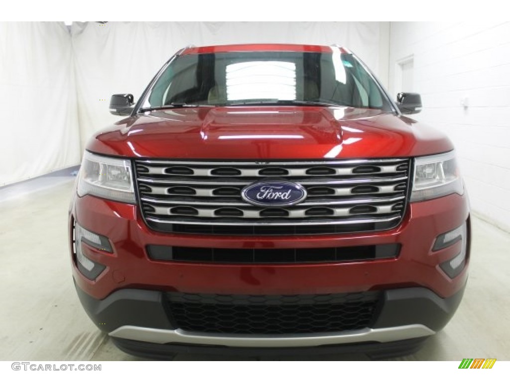 2016 Explorer XLT 4WD - Ruby Red Metallic Tri-Coat / Medium Light Camel photo #2