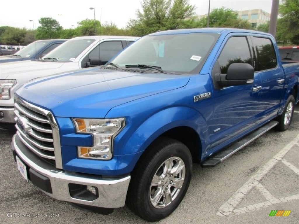 2016 F150 XLT SuperCrew - Blue Flame / Medium Earth Gray photo #2