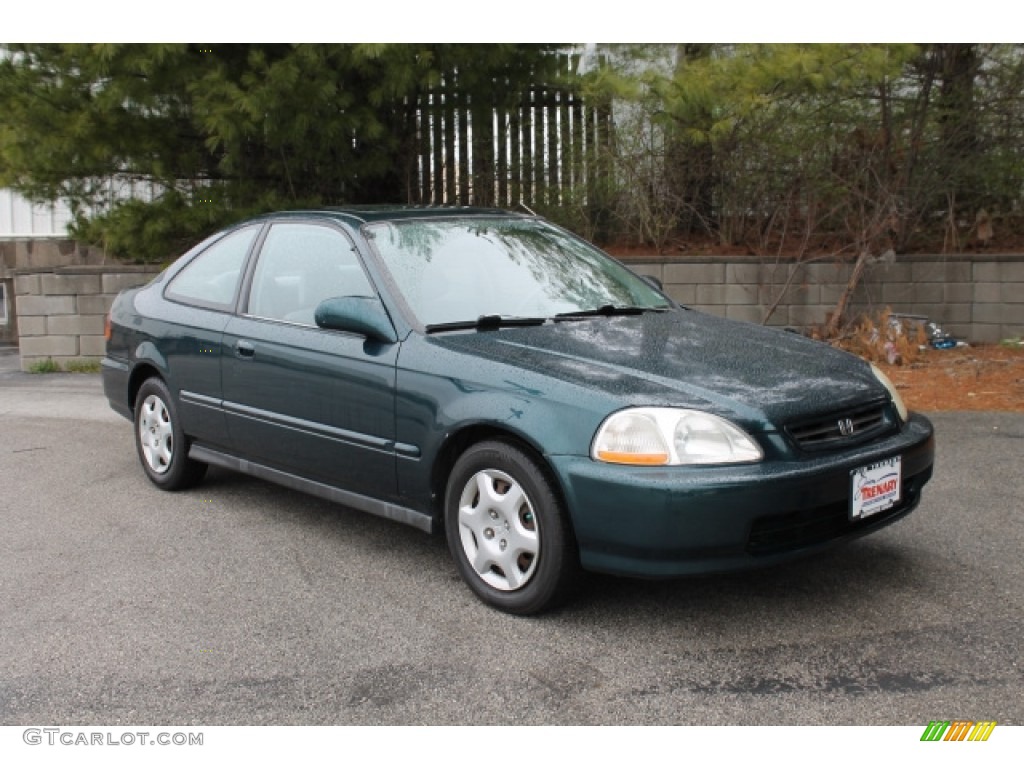 1998 Civic EX Coupe - Cypress Green Pearl / Gray photo #2