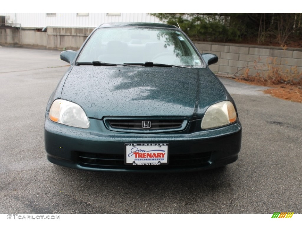1998 Civic EX Coupe - Cypress Green Pearl / Gray photo #7