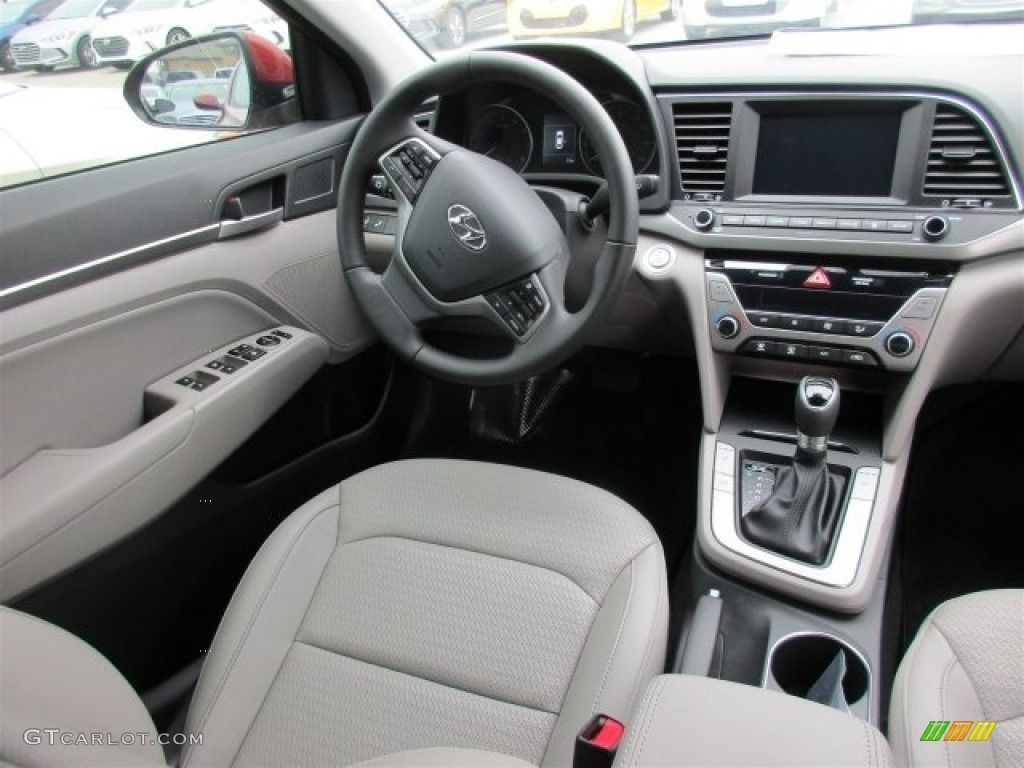 2017 Elantra Limited - Red / Gray photo #8