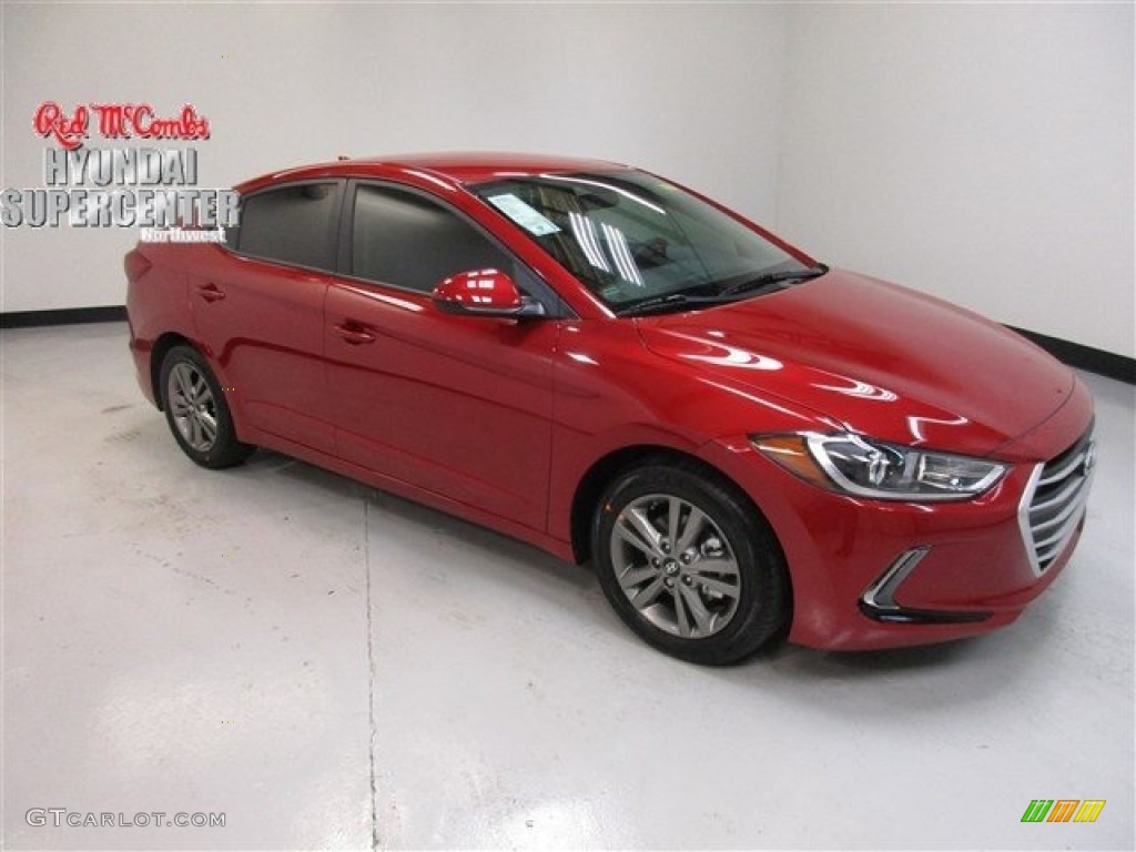 Red Hyundai Elantra
