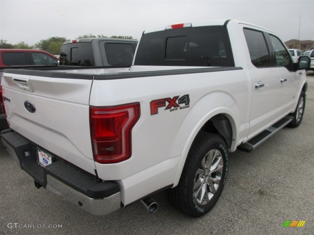 2016 F150 Lariat SuperCrew 4x4 - White Platinum / Black photo #8