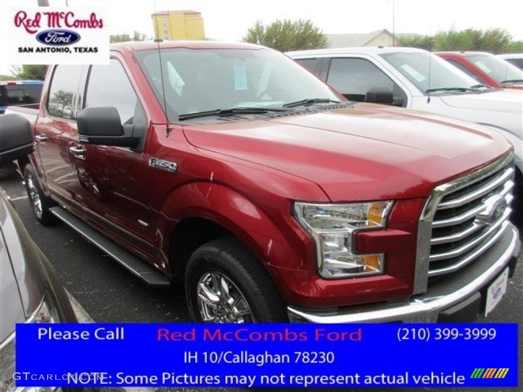 2016 F150 XLT SuperCrew - Ruby Red / Medium Earth Gray photo #1
