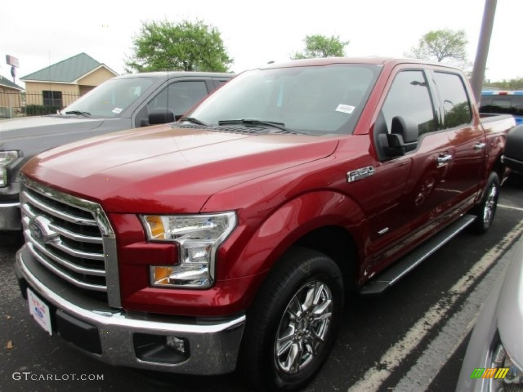 2016 F150 XLT SuperCrew - Ruby Red / Medium Earth Gray photo #2
