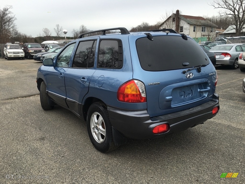 2003 Santa Fe GLS 4WD - Crystal Blue / Gray photo #4