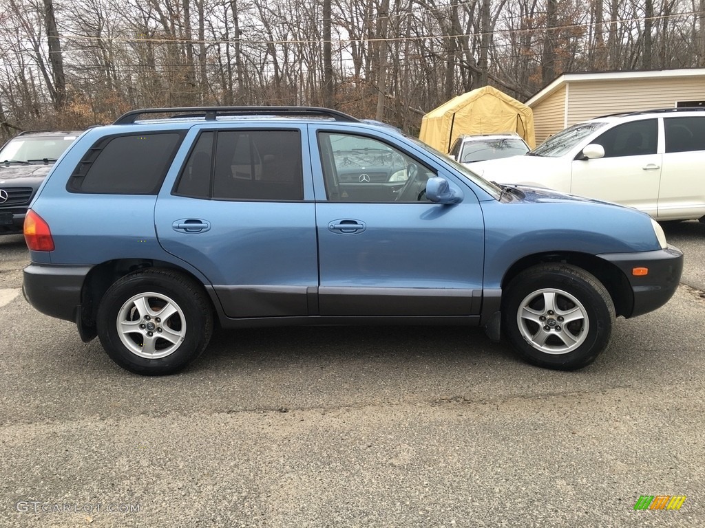 2003 Santa Fe GLS 4WD - Crystal Blue / Gray photo #8