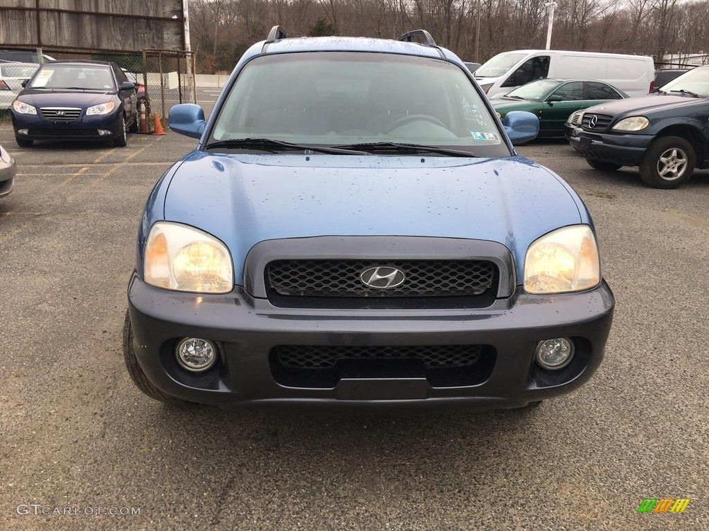 2003 Santa Fe GLS 4WD - Crystal Blue / Gray photo #10