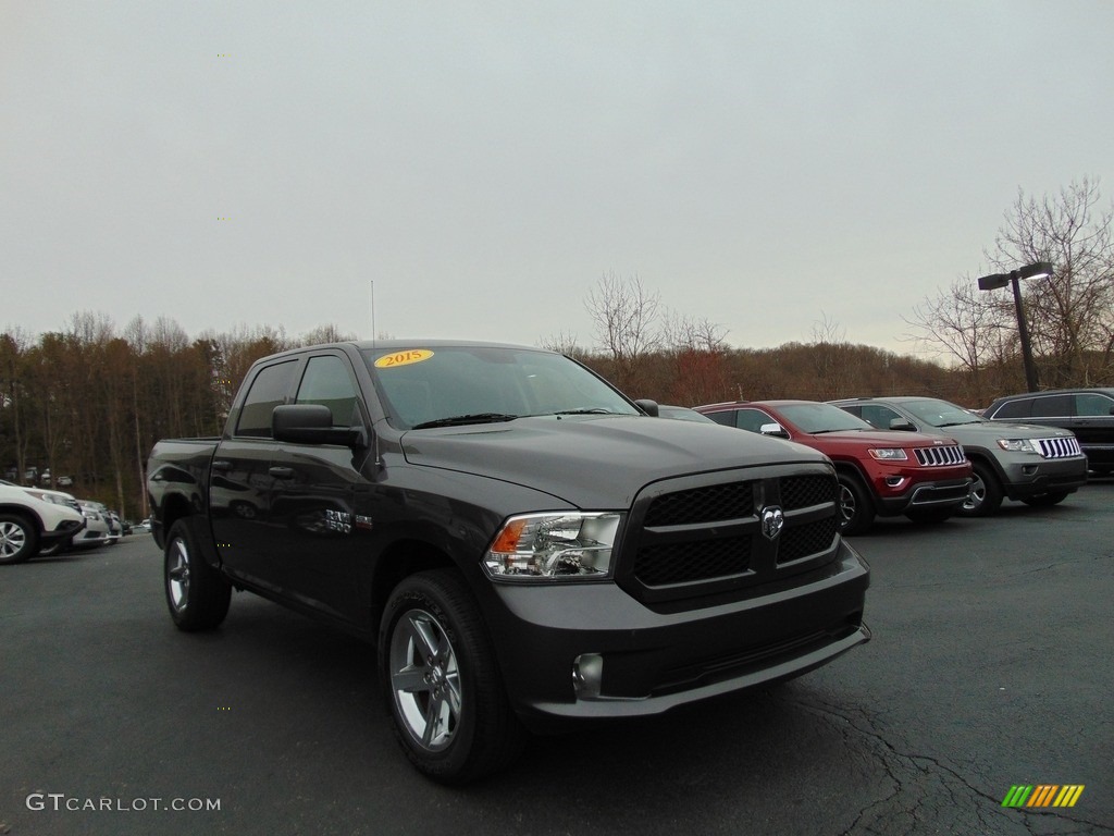 2015 1500 Express Crew Cab 4x4 - Granite Crystal Metallic / Black/Diesel Gray photo #9