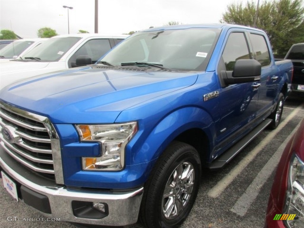 2016 F150 XLT SuperCrew - Blue Flame / Medium Earth Gray photo #2