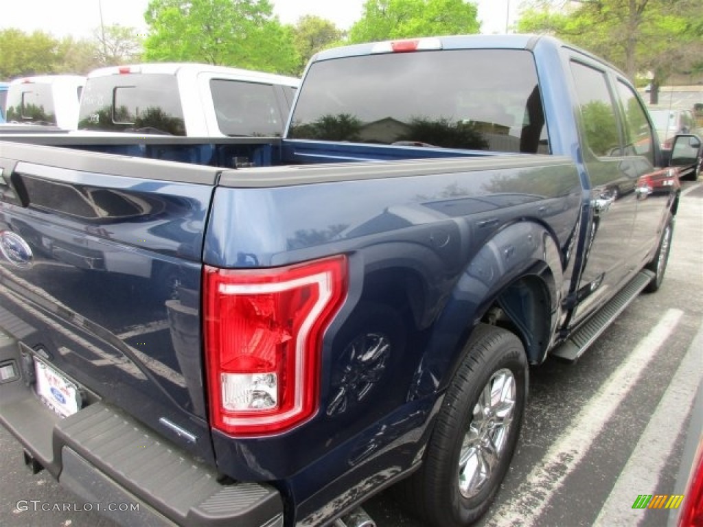 2016 F150 XLT SuperCrew - Blue Jeans / Medium Earth Gray photo #8