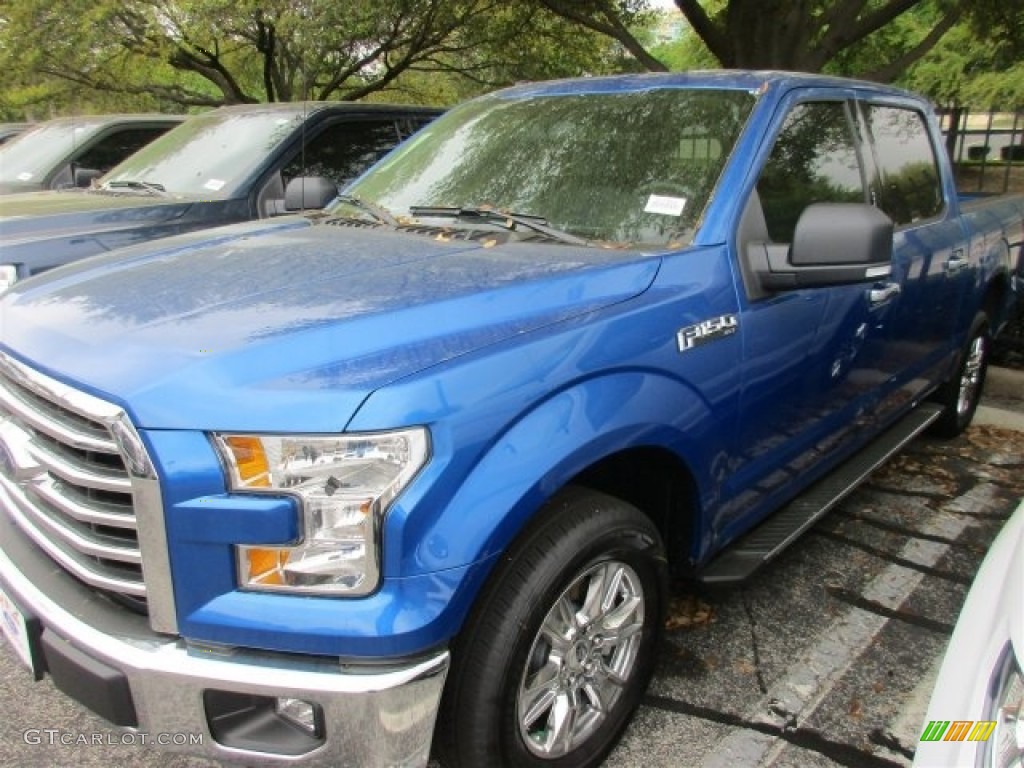 2016 F150 XLT SuperCrew - Blue Flame / Medium Earth Gray photo #2