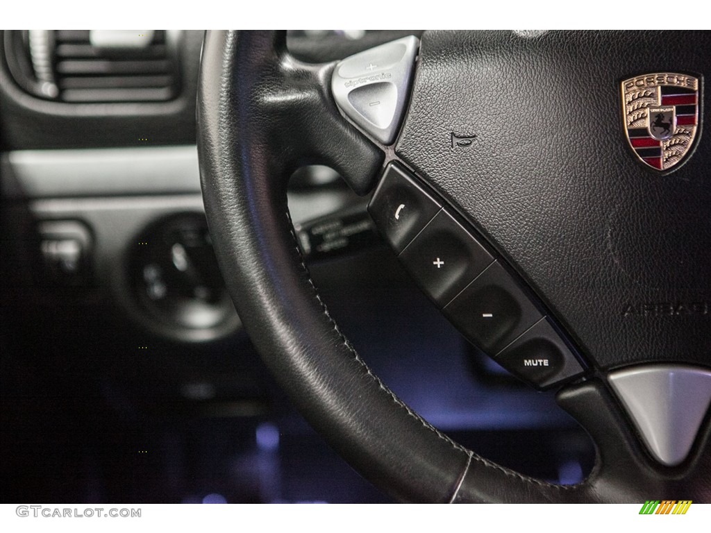 2009 Porsche Cayenne S Black Steering Wheel Photo #111673265