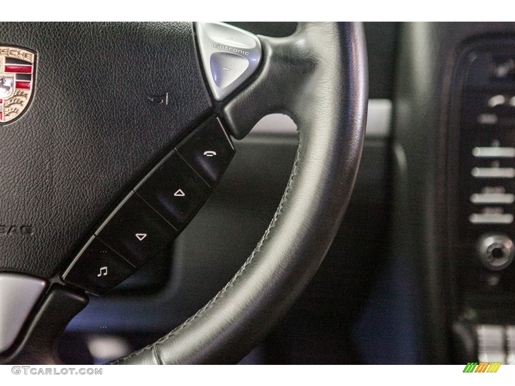 2009 Porsche Cayenne S Black Steering Wheel Photo #111673292