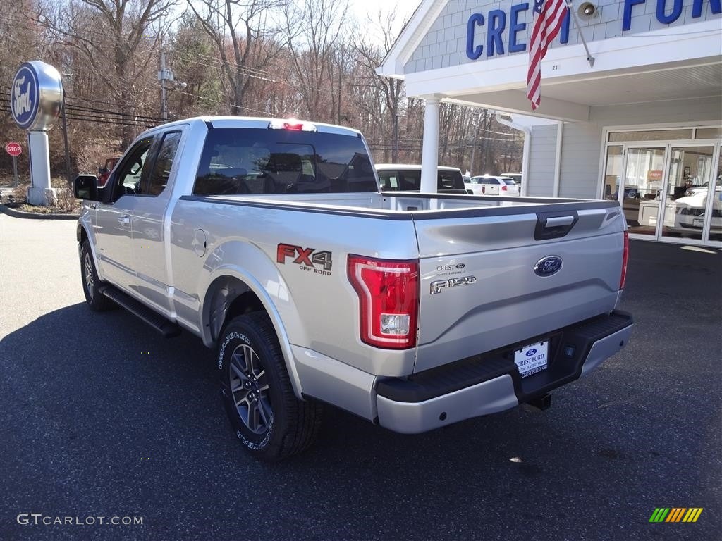 2016 F150 XLT SuperCab 4x4 - Ingot Silver / Black photo #5