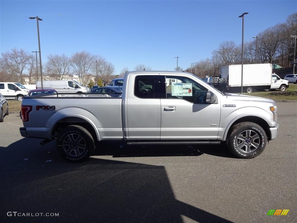 2016 F150 XLT SuperCab 4x4 - Ingot Silver / Black photo #8