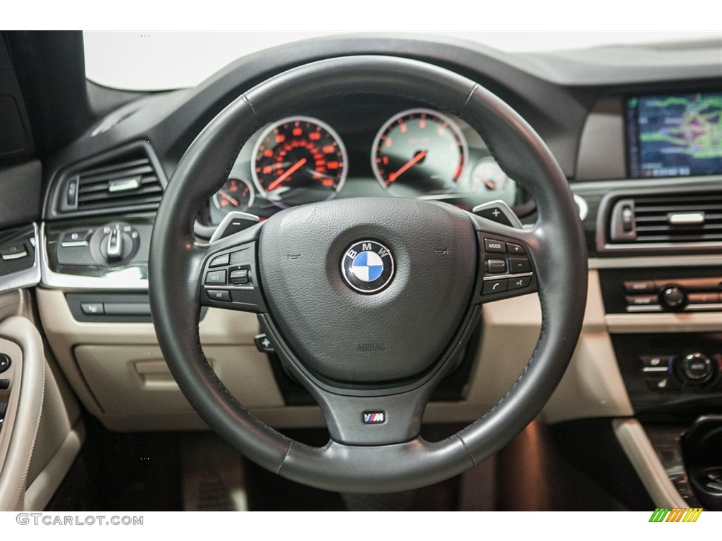 2013 5 Series 550i Sedan - Dark Graphite Metallic II / Oyster/Black photo #16