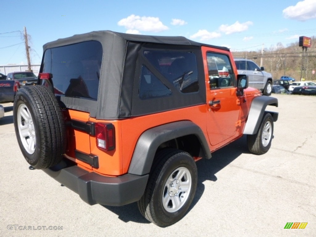 2015 Wrangler Sport 4x4 - Sunset Orange Pearl / Black photo #6