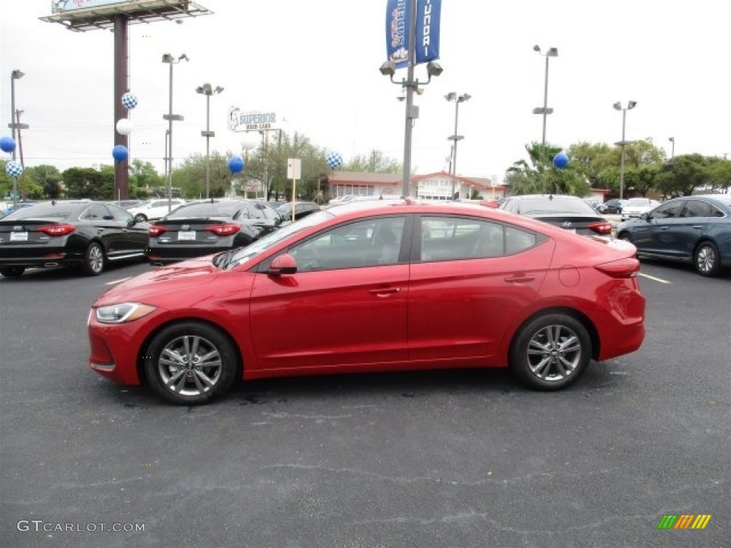 2017 Elantra SE - Red / Gray photo #4