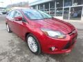 2014 Ruby Red Ford Focus Titanium Sedan  photo #2