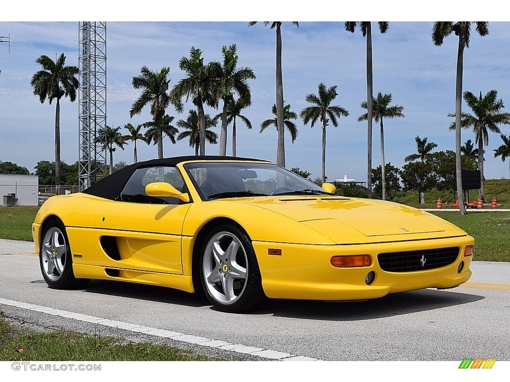 1995 F355 Spider - Giallo Modena (Yellow) / Black photo #2