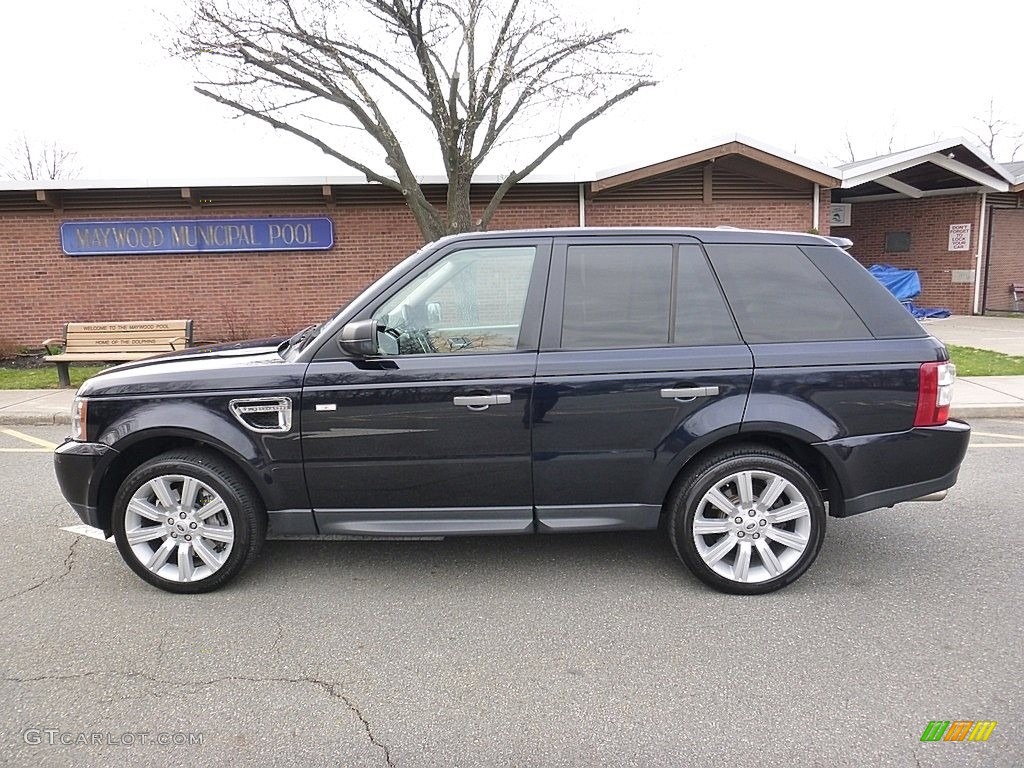 2009 Range Rover Sport Supercharged - Buckingham Blue Metallic / Almond/Nutmeg photo #2