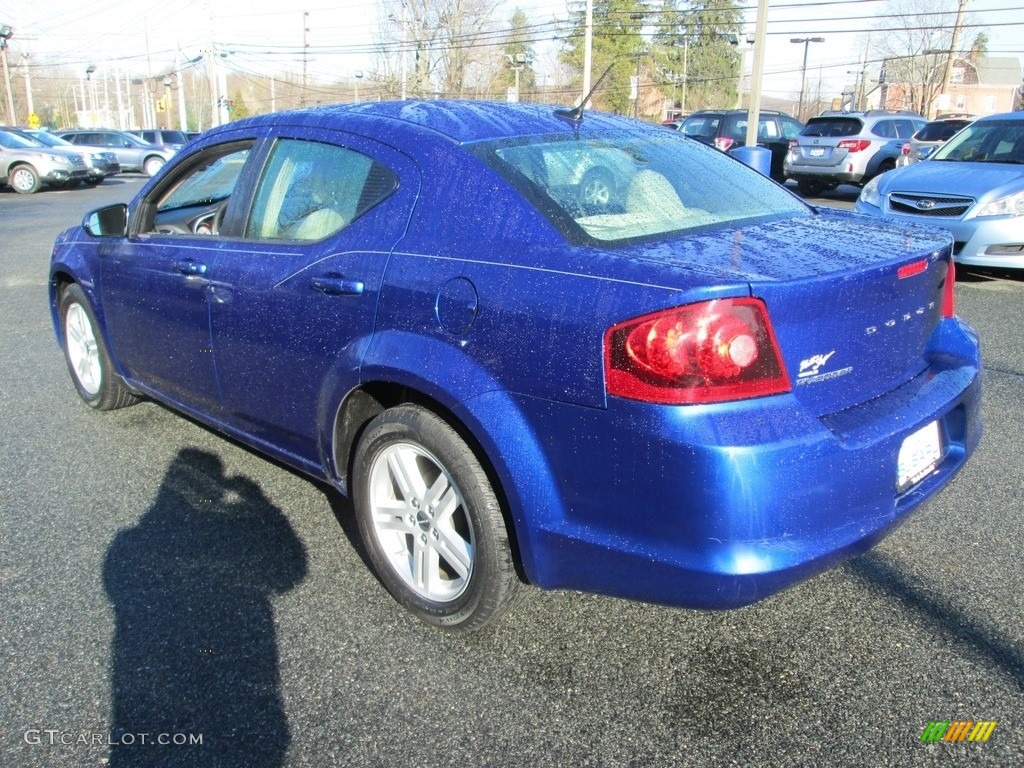 2012 Avenger SXT - Blue Streak Pearl / Black/Light Frost Beige photo #8