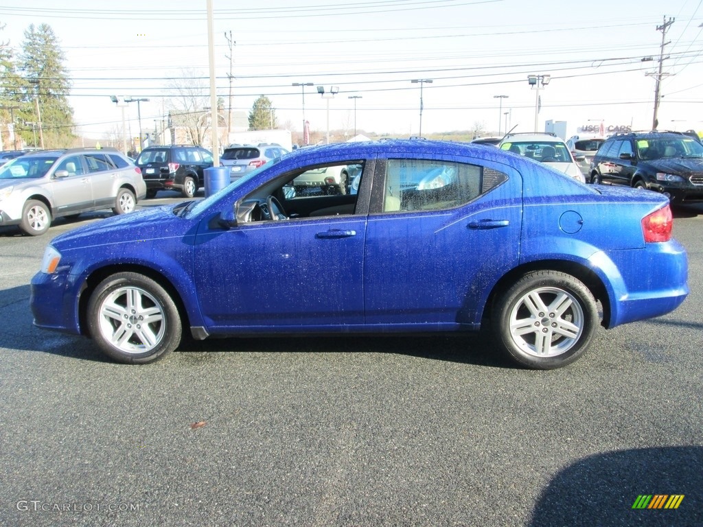 2012 Avenger SXT - Blue Streak Pearl / Black/Light Frost Beige photo #9