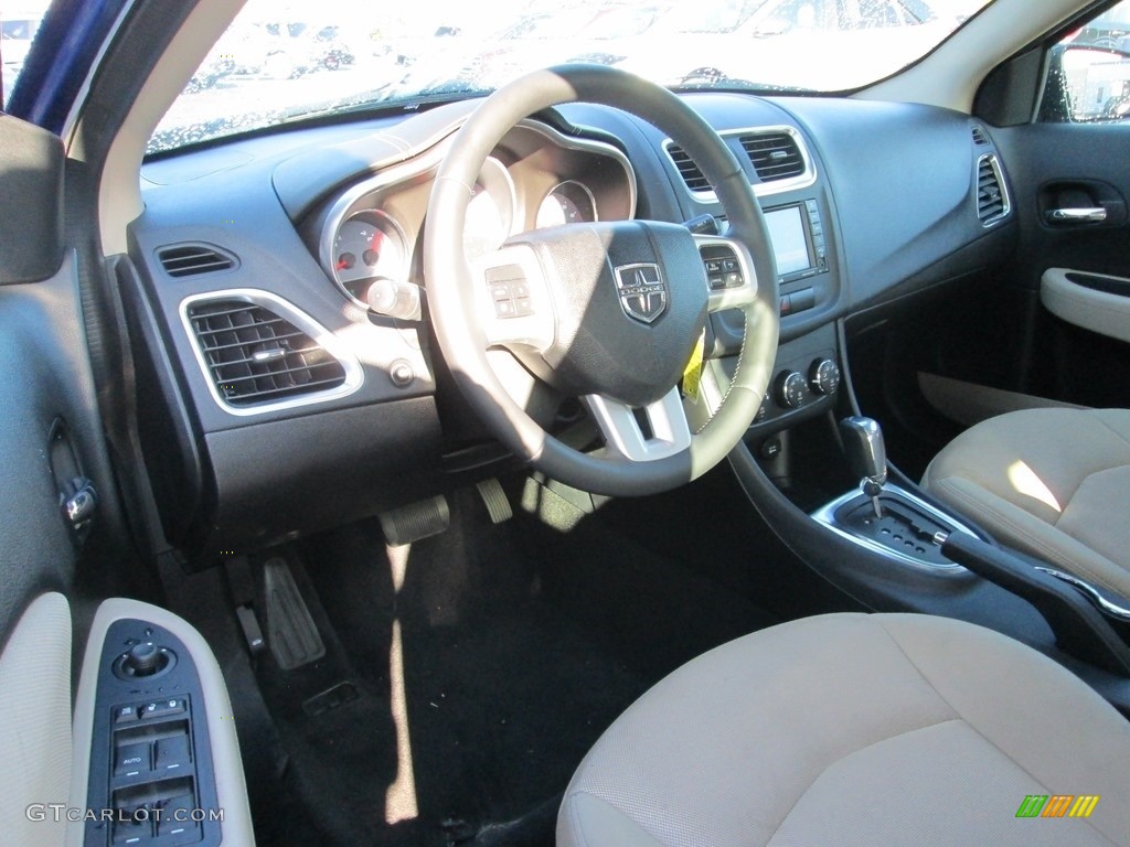 2012 Avenger SXT - Blue Streak Pearl / Black/Light Frost Beige photo #11