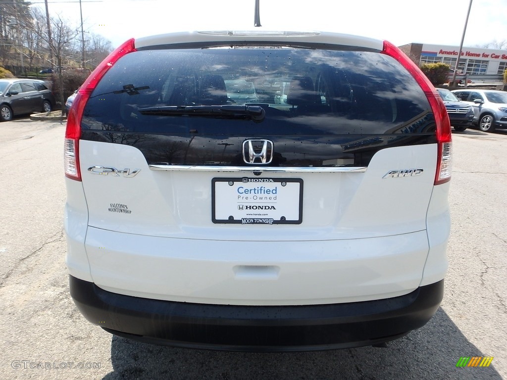 2013 CR-V EX AWD - White Diamond Pearl / Beige photo #4