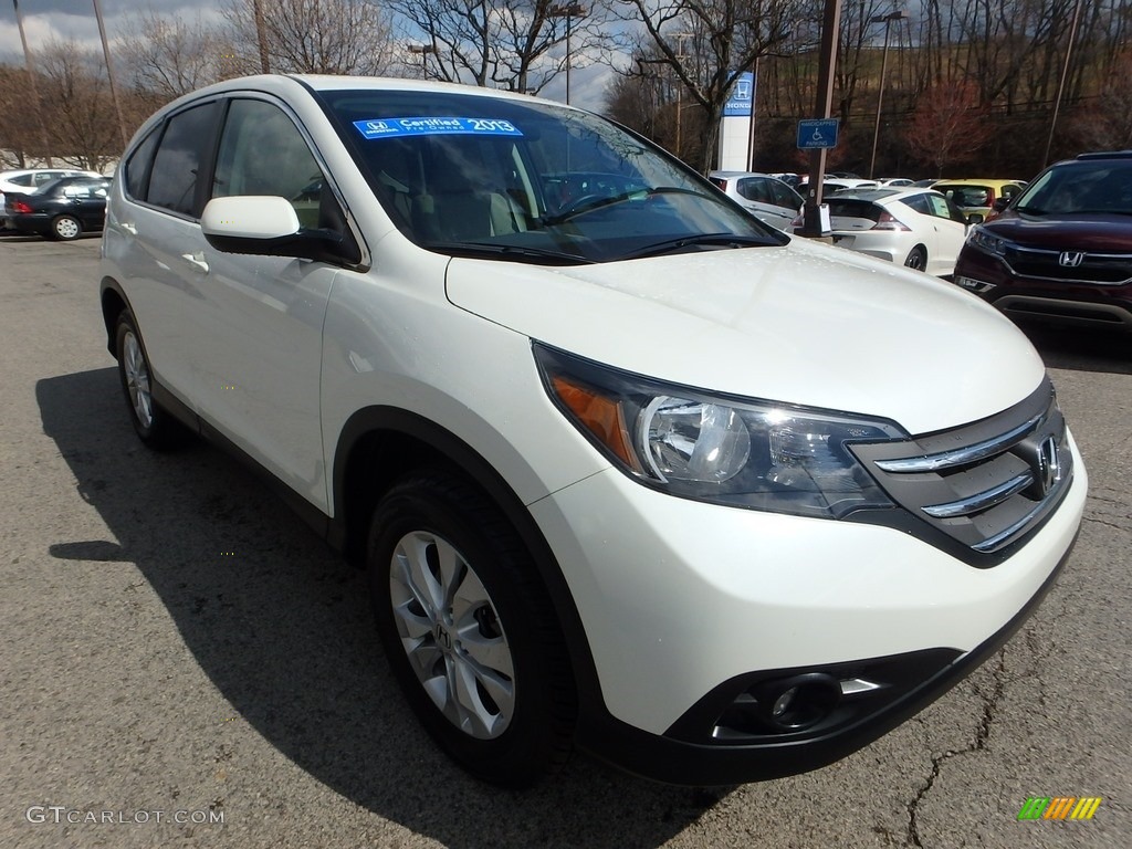 2013 CR-V EX AWD - White Diamond Pearl / Beige photo #7