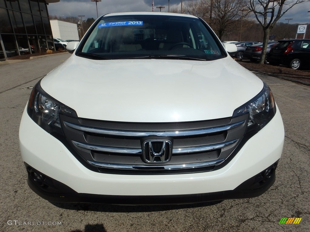 2013 CR-V EX AWD - White Diamond Pearl / Beige photo #8