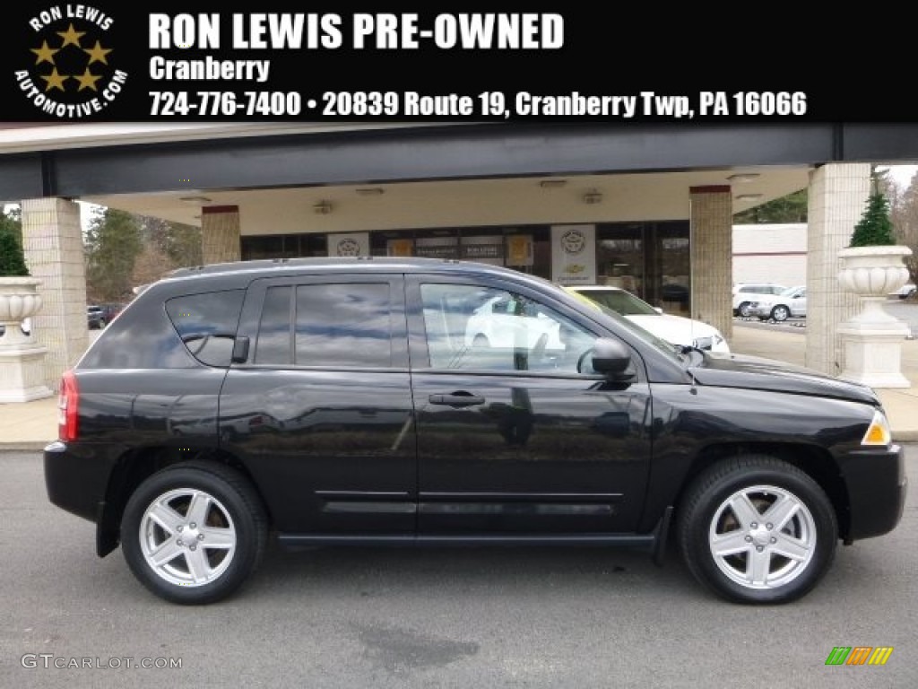2009 Compass Sport 4x4 - Brilliant Black Crystal Pearl / Dark Slate Gray/Medium Slate Gray photo #1