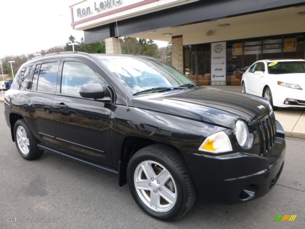 2009 Compass Sport 4x4 - Brilliant Black Crystal Pearl / Dark Slate Gray/Medium Slate Gray photo #7