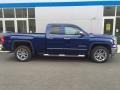 2014 Cobalt Blue Metallic GMC Sierra 1500 SLT Double Cab 4x4  photo #2