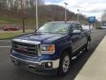 2014 Cobalt Blue Metallic GMC Sierra 1500 SLT Double Cab 4x4  photo #4