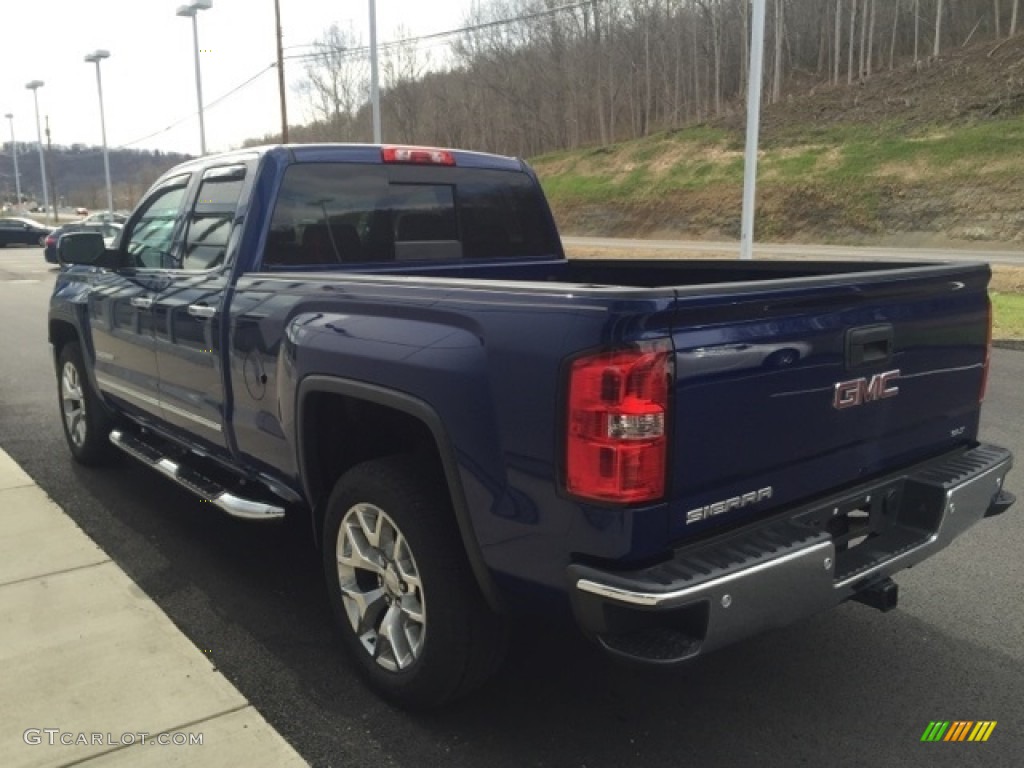 2014 Sierra 1500 SLT Double Cab 4x4 - Cobalt Blue Metallic / Jet Black photo #5