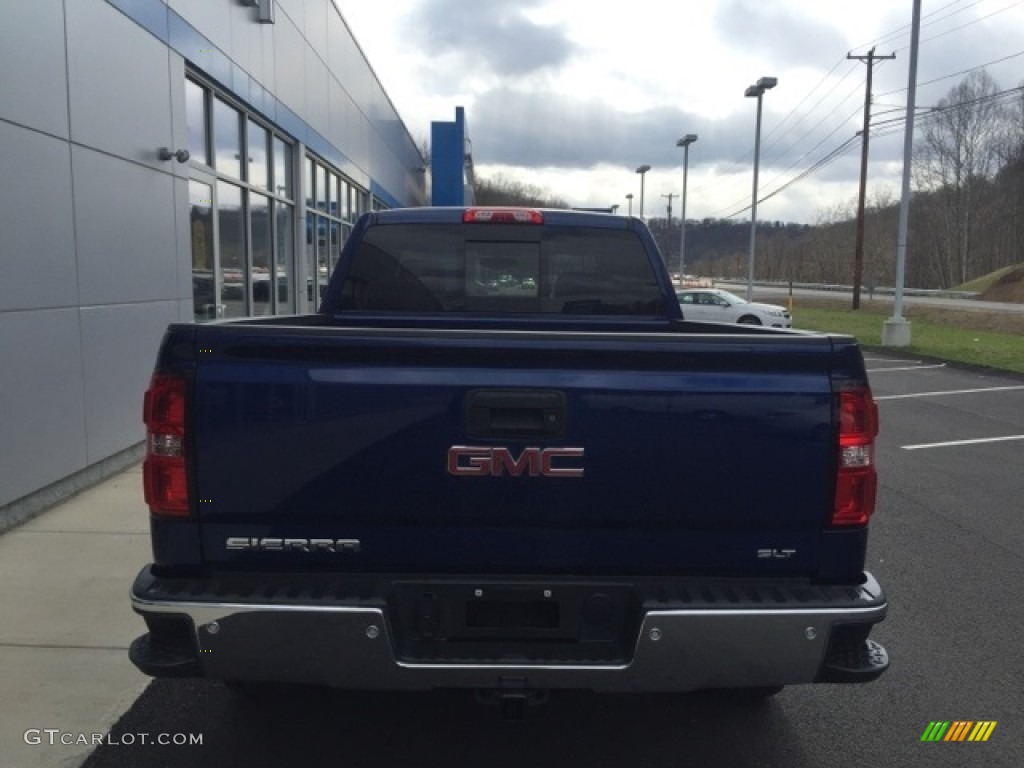 2014 Sierra 1500 SLT Double Cab 4x4 - Cobalt Blue Metallic / Jet Black photo #6