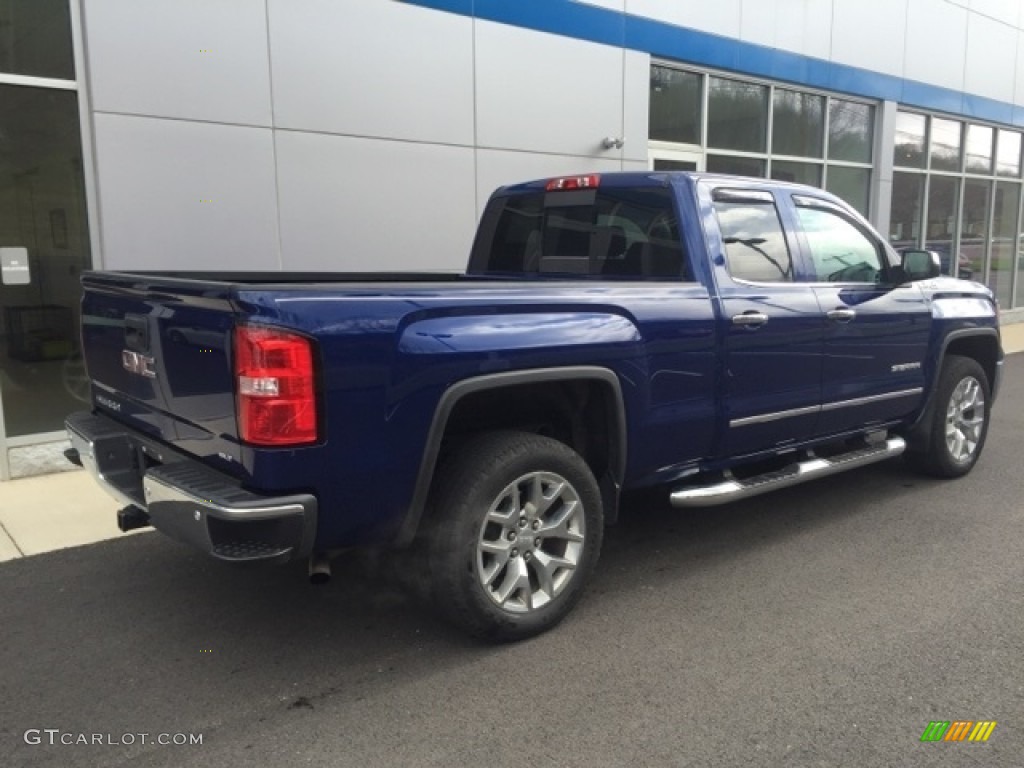 2014 Sierra 1500 SLT Double Cab 4x4 - Cobalt Blue Metallic / Jet Black photo #7