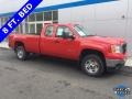 Fire Red 2011 GMC Sierra 2500HD Work Truck Extended Cab 4x4